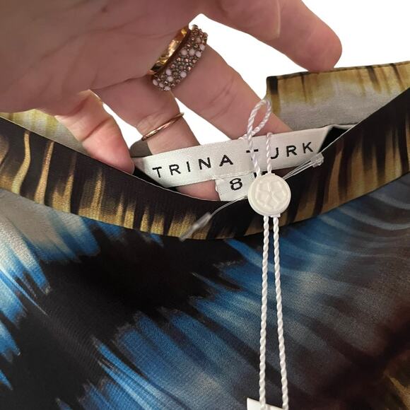 Trina Turk NWT Full Length Maxi Skirt Flowy Lettuce Hem Country Western Boho 8 - Picture 7 of 8